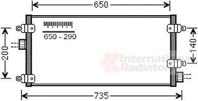 VAN WEZEL 73005095 -  Конденсатор, кондиционер
